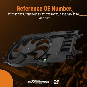 3Pin Cooling Fan Assembly compatible for MINI John Cooper Works 1.6L 2004-2007 17107529272