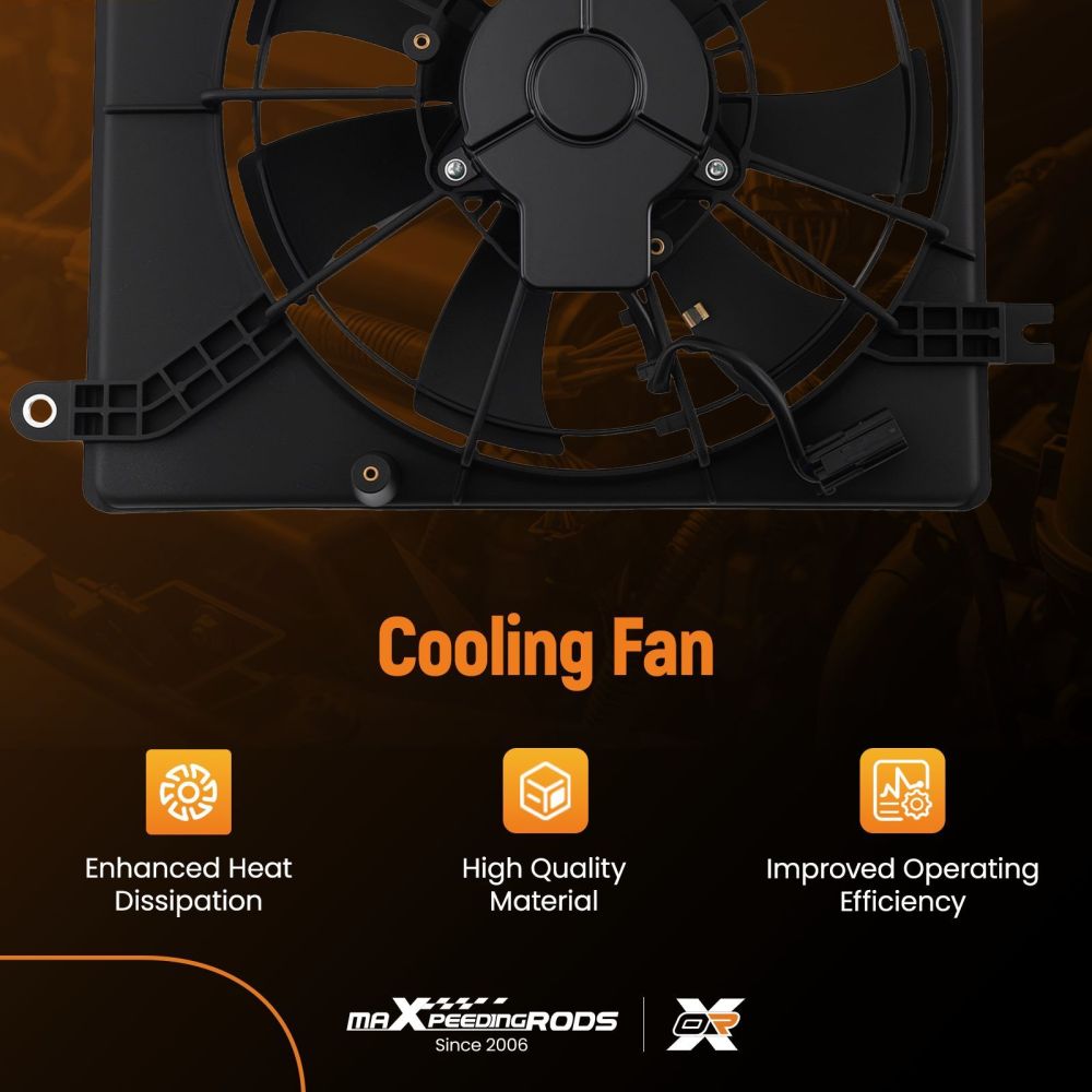 2-Pin Cooling Fan Assembly compatible for Honda Civic compatible for Acura Integra 2022-2025 3861664AA01