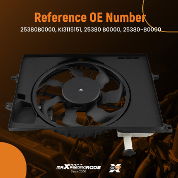 Cooling Fan compatible for Kia Forte S/EX/LX 2017-2018 25380B0000 25380-B0000 KI3115151