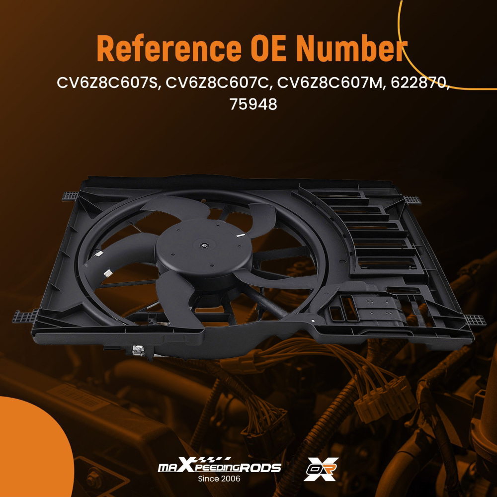 Cooling Fan compatible for Ford Escape L4 2.0L 13-16 CV6Z8C607M 621040 75948 CV6Z8C607S