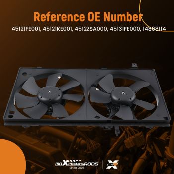 Cooling Fan Assembly compatible for Subaru Forester H4 2.5L 2004-2008 45121FE001 45122SA000