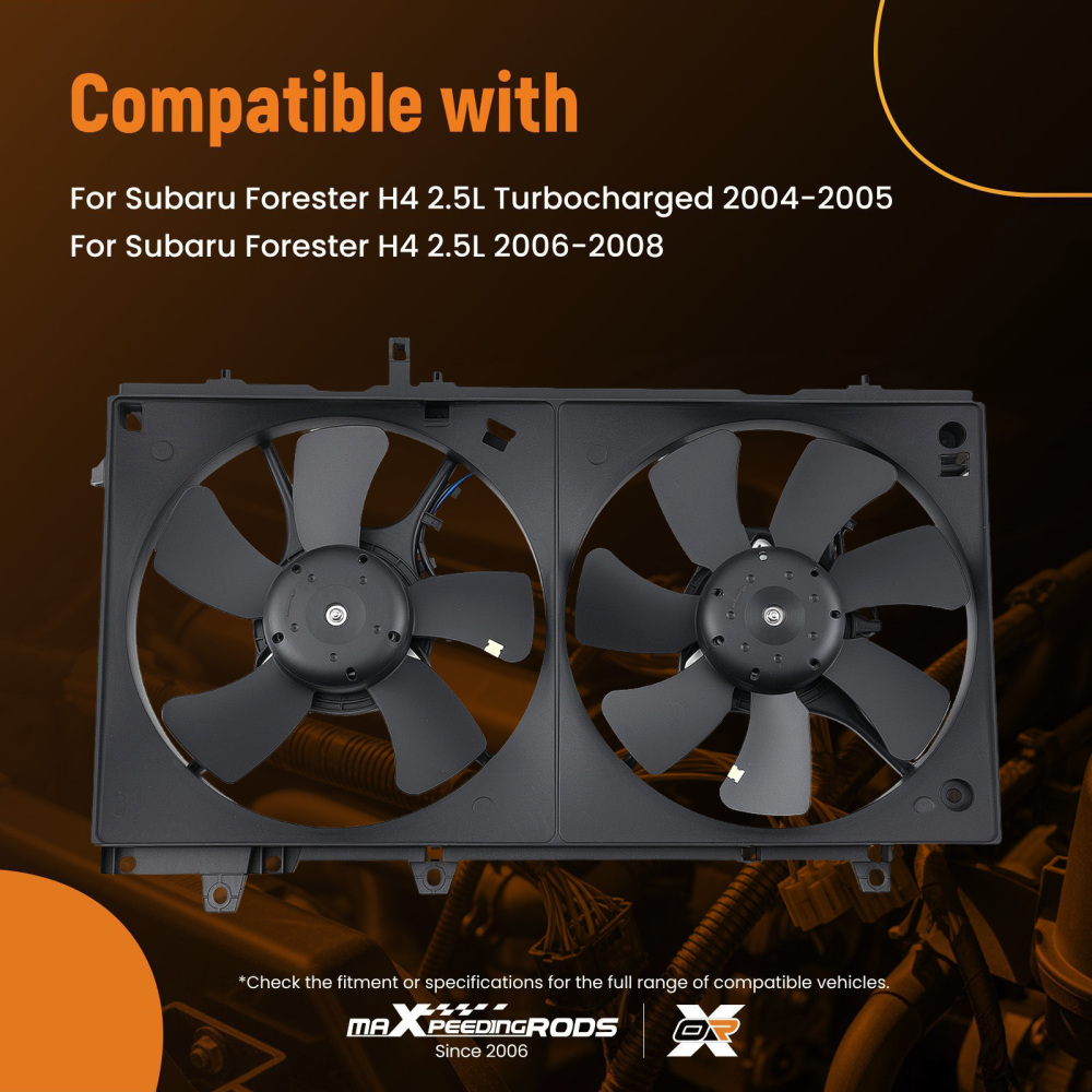 Cooling Fan Assembly compatible for Subaru Forester H4 2.5L 2004-2008 45121FE001 45122SA000
