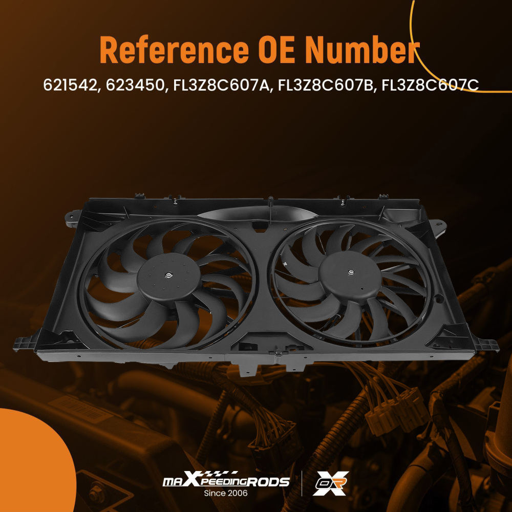 Radiator Cooling Fan compatible for Ford Expedition/F-150/Lobo 621542 FL3Z8C607A FL3Z8C607C