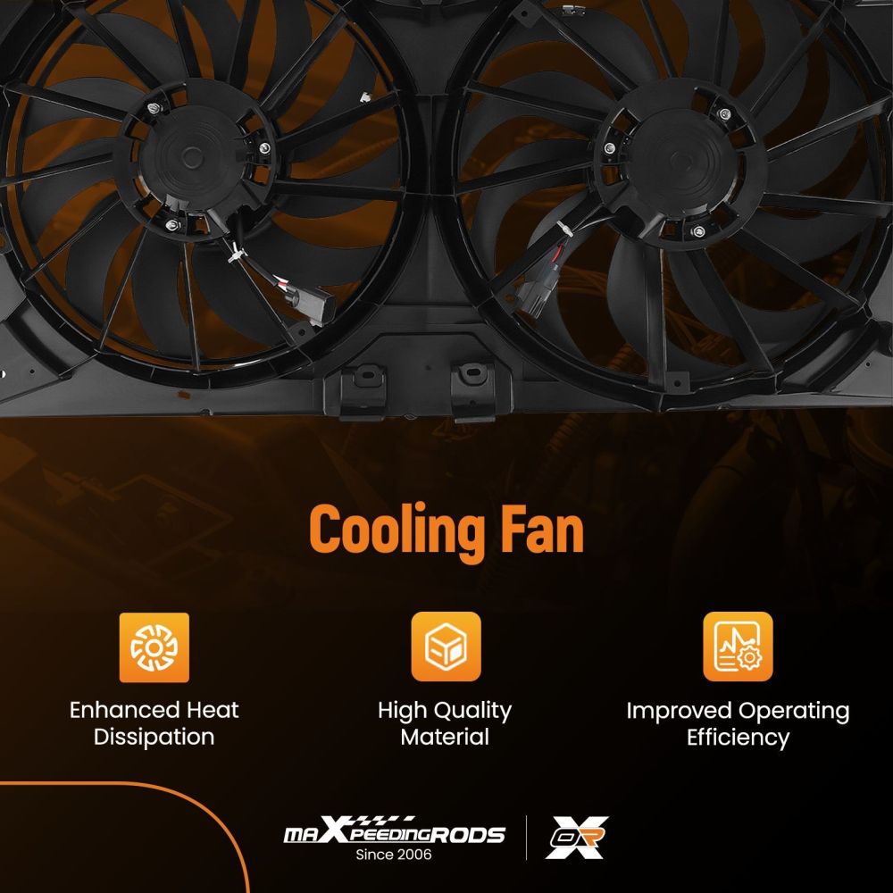 Radiator Cooling Fan compatible for Ford Expedition/F-150/Lobo 621542 FL3Z8C607A FL3Z8C607C