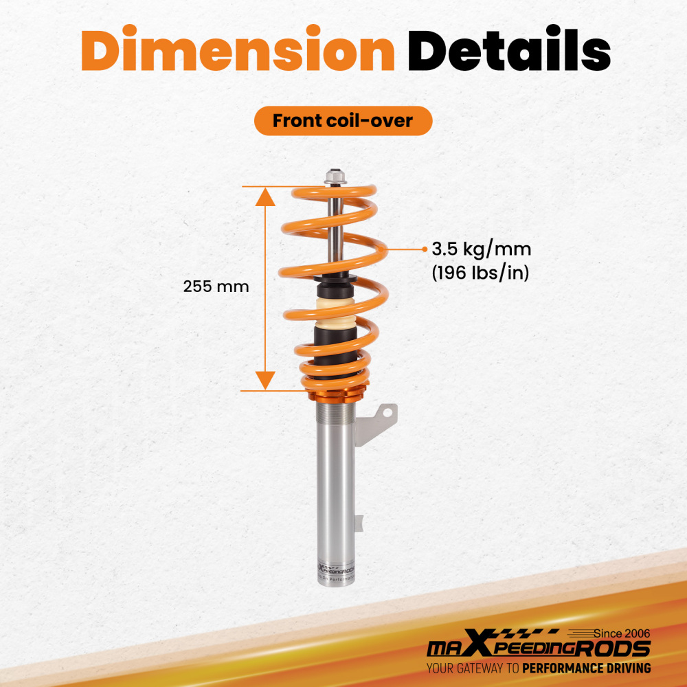 Street Coilovers compatible for VW Caddy Van Mk3 Mk42003-2020 2K 1.2 1.4 1.6 TDi Springs
