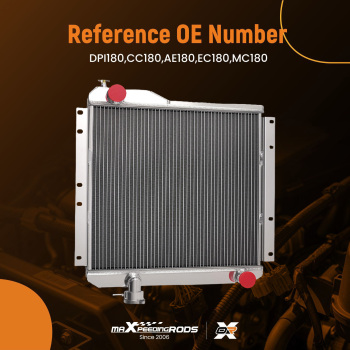 Radiator 3 Row Aluminum Down Flow compatible for Toyota Landcruiser FJ40 4.2L V6 1958-1984