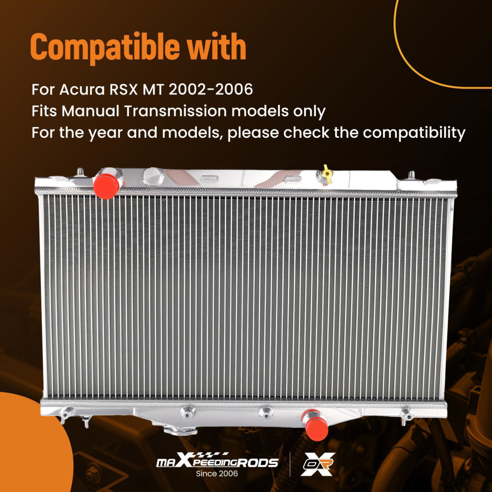 Cooling Performance Radiator compatible for Acura RSX Manual 2002-2006 2412 2 Row
