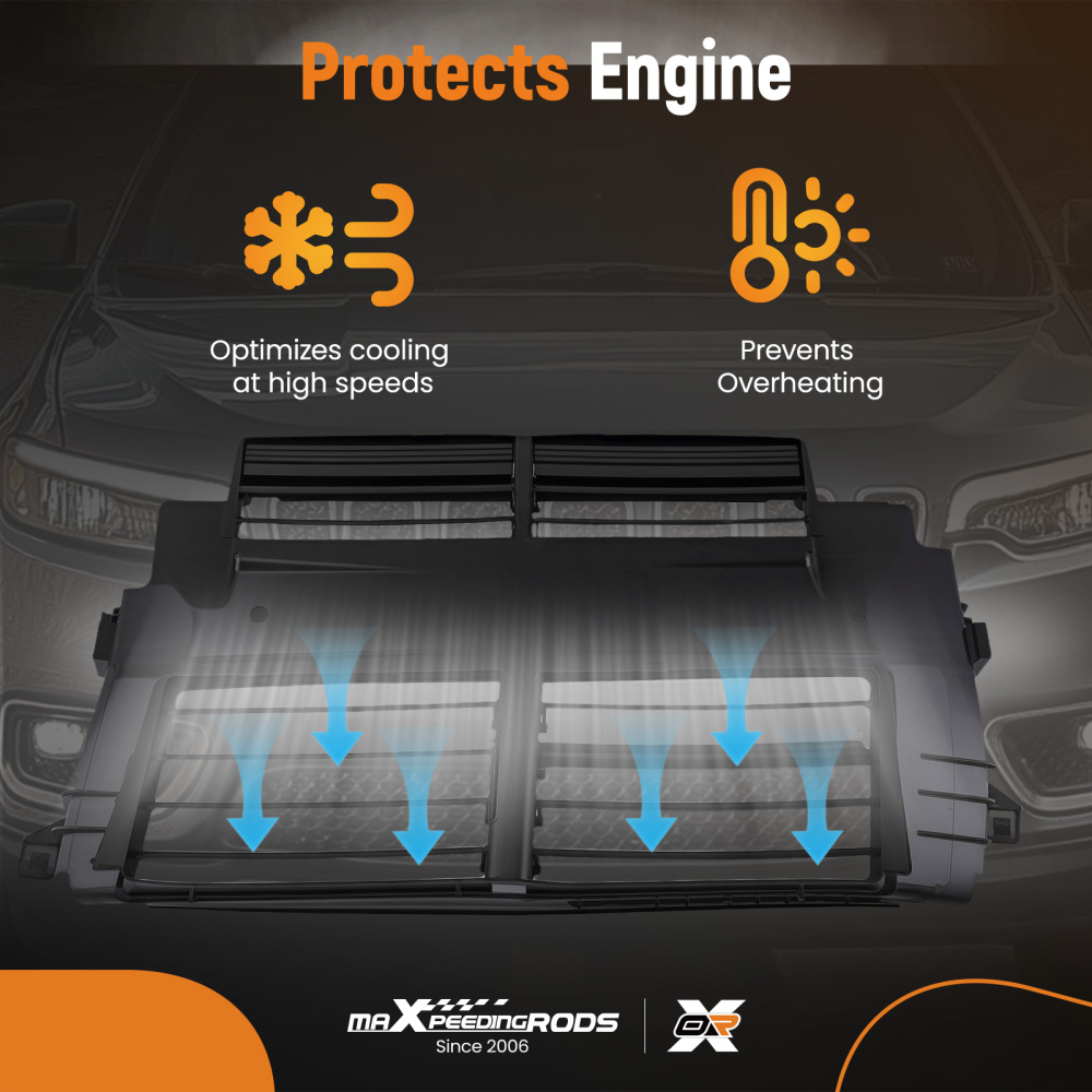 Active Control Shutter compatible for Ford Focus SE/Titanium 2012-2016 CM5Z-00810-A Black