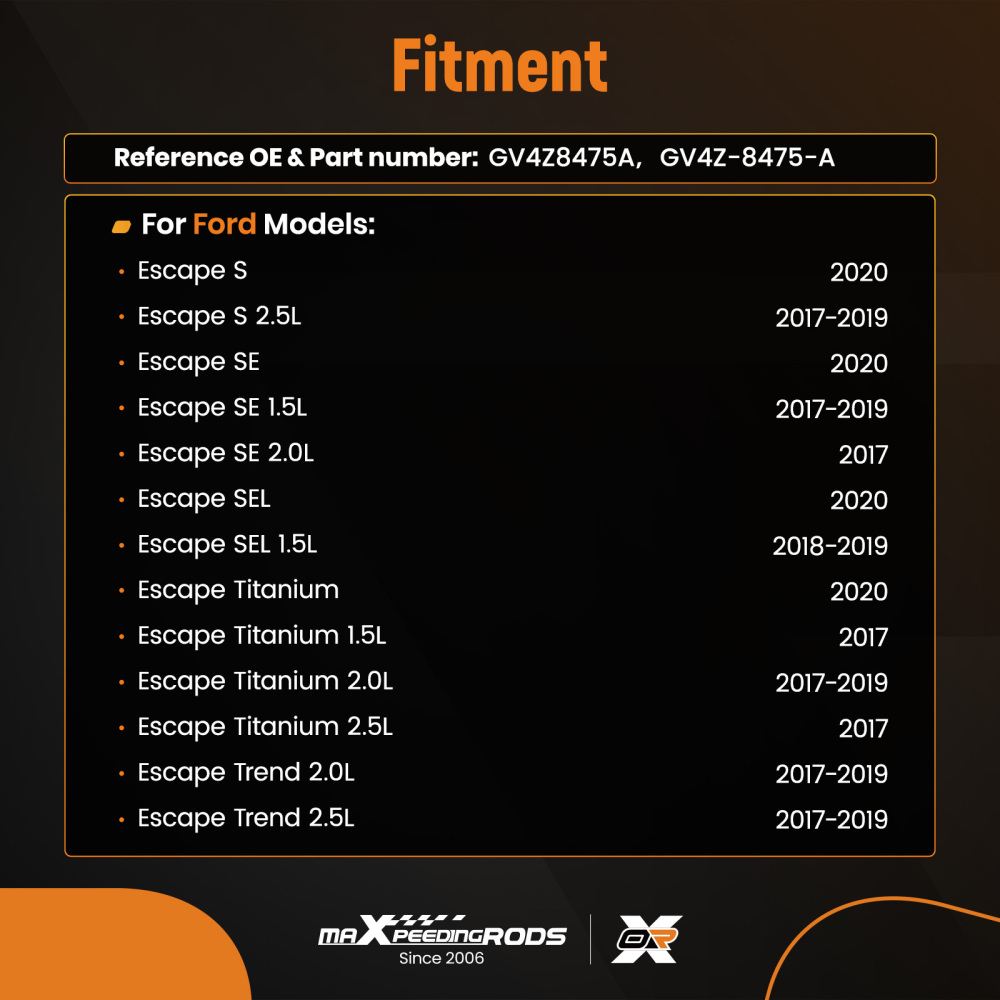 Active Control Assembly compatible for Ford Escape S/SE/SEL 2017-2020 GV4Z8475A Black