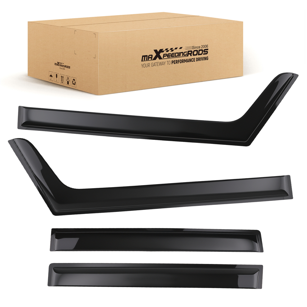 Weather Shields compatible for Suzuki Jimny 2018-2024 Rain Guards Black Tinted Acrylic