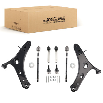 6x Front Lower Control Arm Ball Joint Tie Rod Ends For 2014-2018 compatible for Subaru Forester