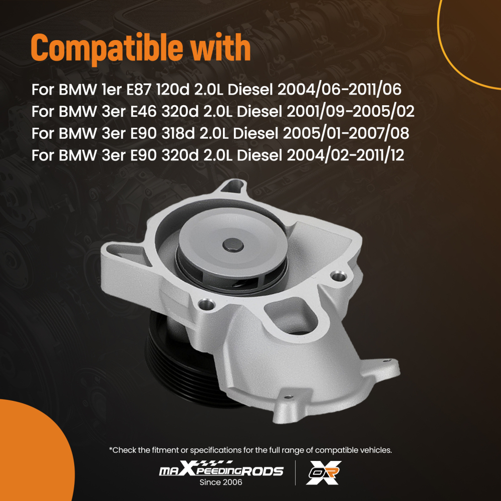 Pompa Acqua compatibile per BMW 1er E87 118d 120d 2.0L Diesel 2004-2011 11517791834