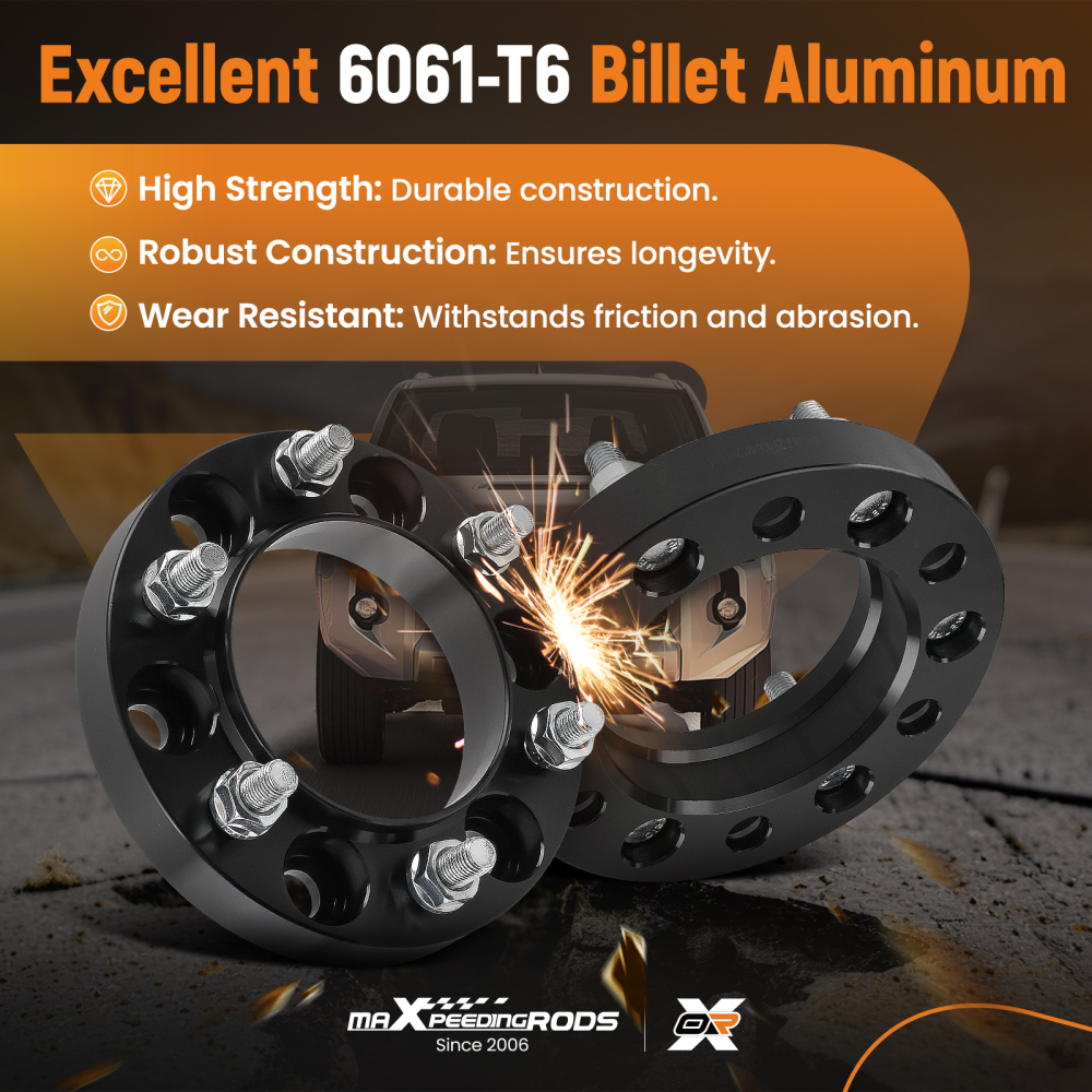 2 Inch Wheel Spacers compatible for Chevy Express compatible for GMC Savana 6x5.5 M14x1.5 2003-2016