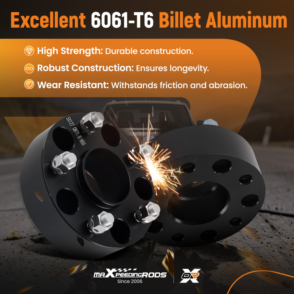 4PC 2 inch Spacers compatible for Jeep Grand Cherokee WJ WK Commander XK 5x127mm 71.5mm