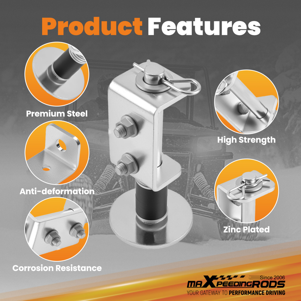 1 PAIR ATV Plow Mount compatible for Arctic Cat 400 500 650 700 2002-2014 Steel Zinc Plated