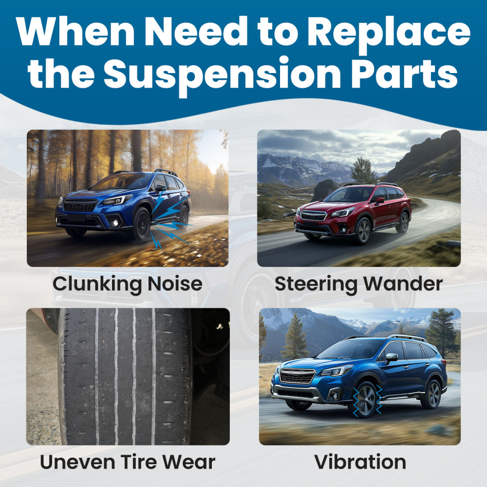 8x Front Lower Left Right Control Arm Sway Bar End Link compatible for Forester 2014-2018