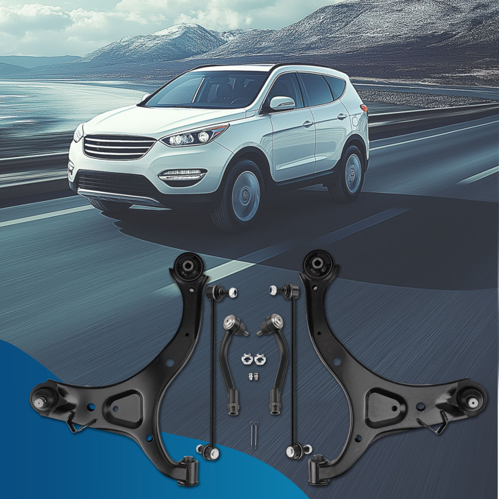 6x Front Lower Control Arm + Sway Bar End Link For Santa Fe Sorento 10 11 12 13