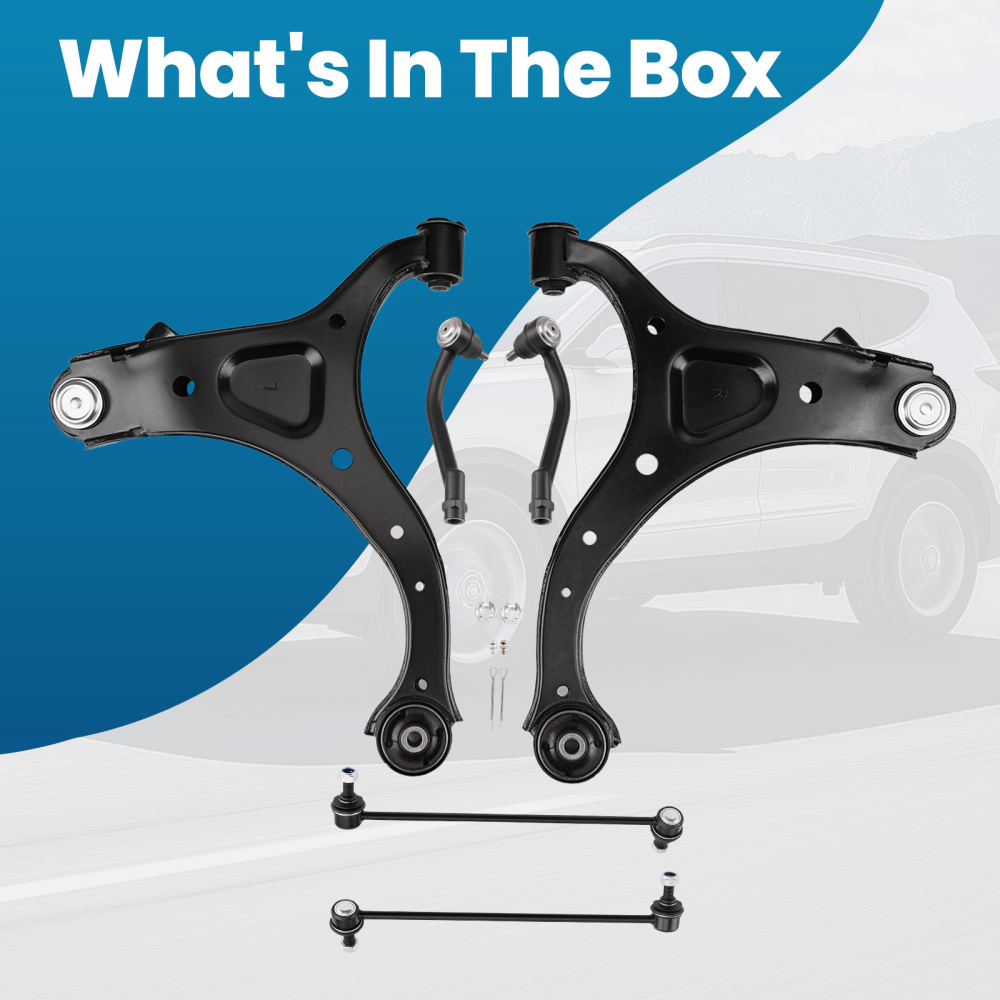 6x Front Lower Control Arm + Sway Bar End Link For Santa Fe Sorento 10 11 12 13