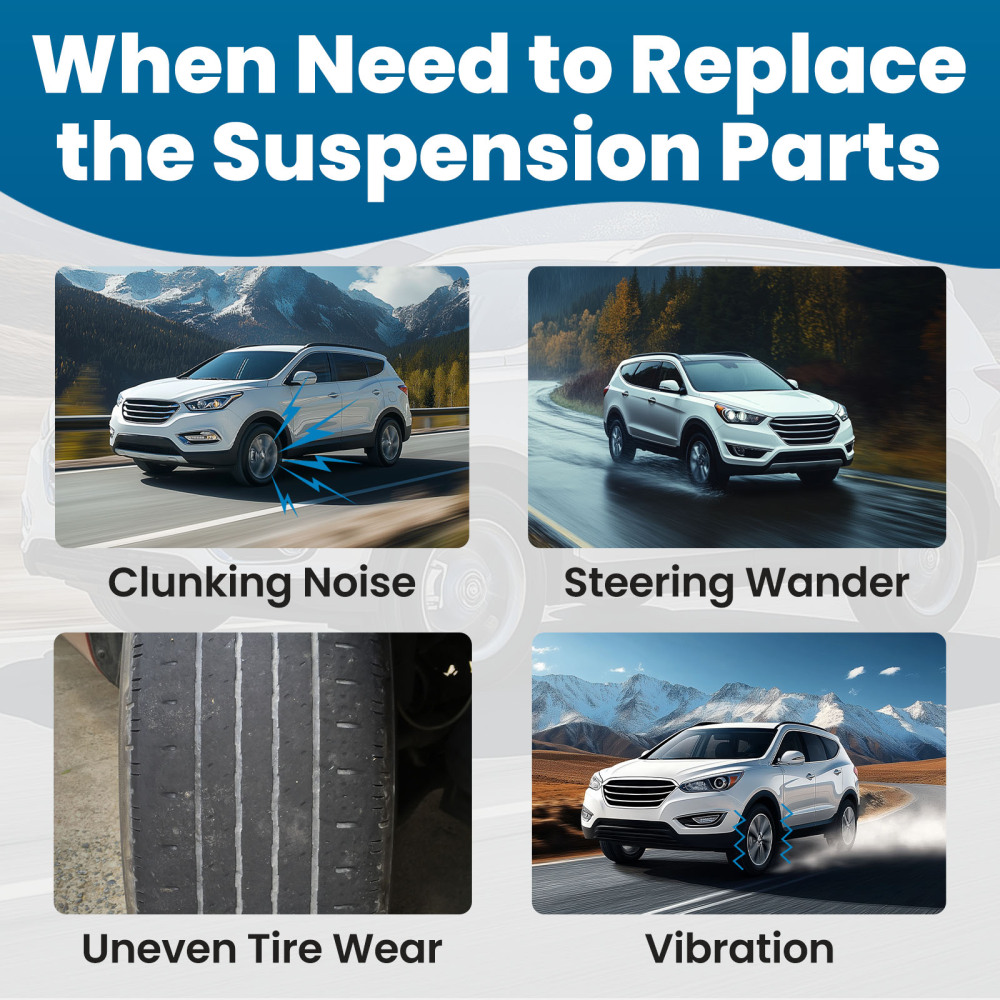 6x Front Lower Control Arm + Sway Bar End Link For Santa Fe Sorento 10 11 12 13