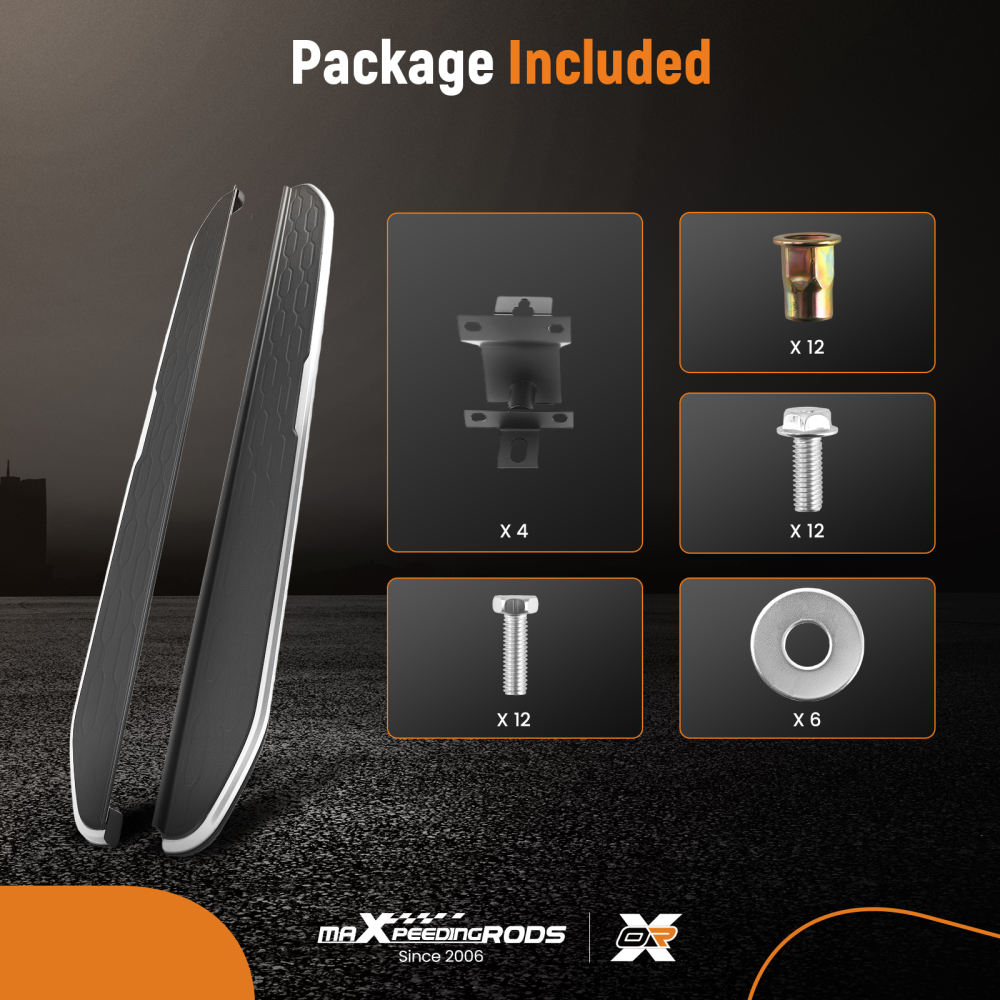 Running Board Side Steps compatible for Land Rover Discovery Sport L550 14+ Complete Kit