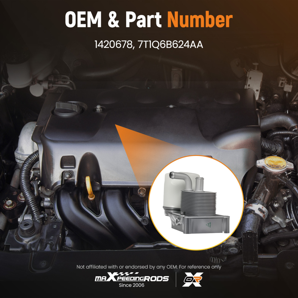 Engine Oil Cooler + Filter compatible for Ford Focus 1.8 TDCi Hatchback 2001-2004 1420678