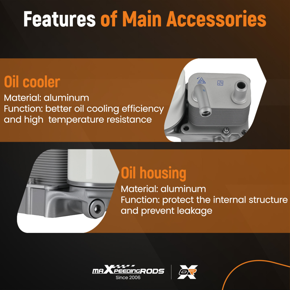 Engine Oil Cooler + Filter compatible for Ford Focus 1.8 TDCi Hatchback 2001-2004 1420678