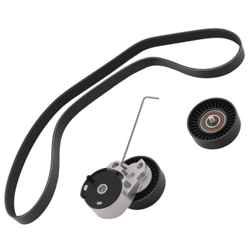 Serpentine Belt Tensioner Pulley Kit compatible for Volvo S60 L6 3.0L 2011-2013 30777695