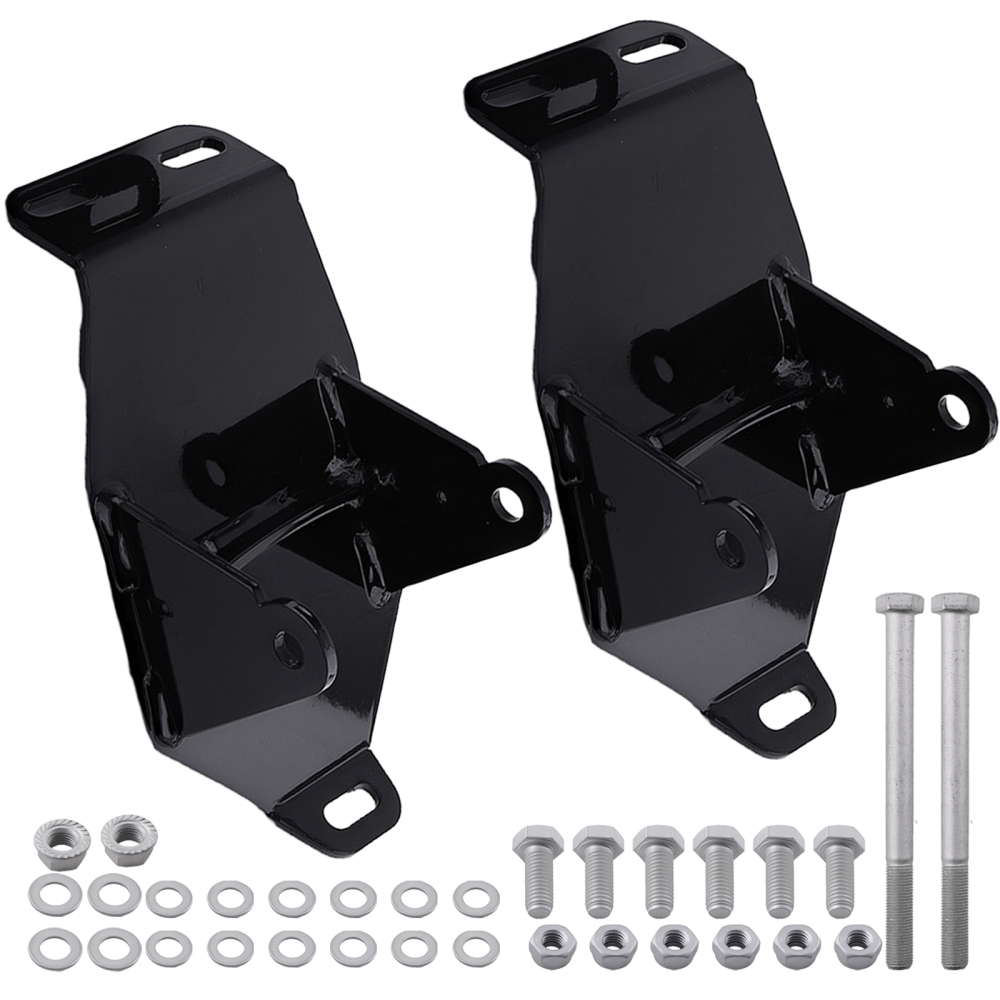 Steel Motor Mount Kit compatible for Chevy C10 compatible for GMC C1500 Truck 1967-1972 Black Finish