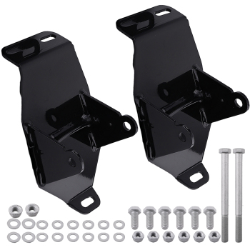 Steel Motor Mount Kit compatible for Chevy C10 compatible for GMC C1500 Truck 1967-1972 Black Finish