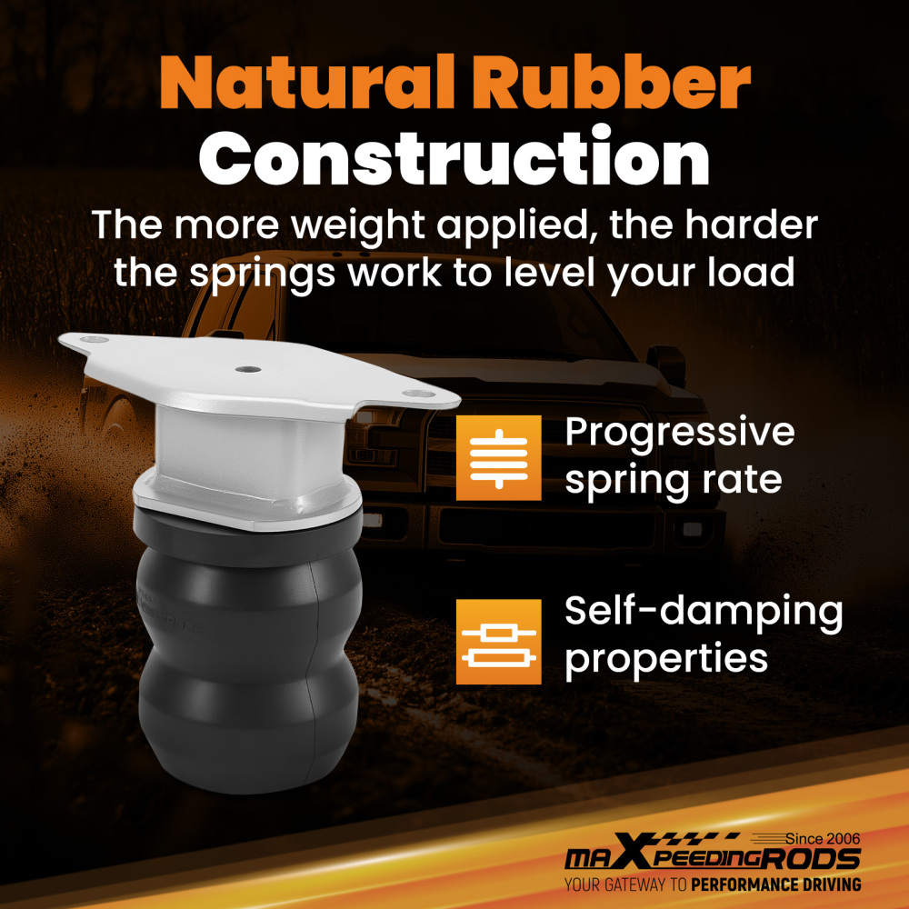 Suspension Rubber Helper Spring Kit compatible for Ford F-350 Super Duty 2017-2025