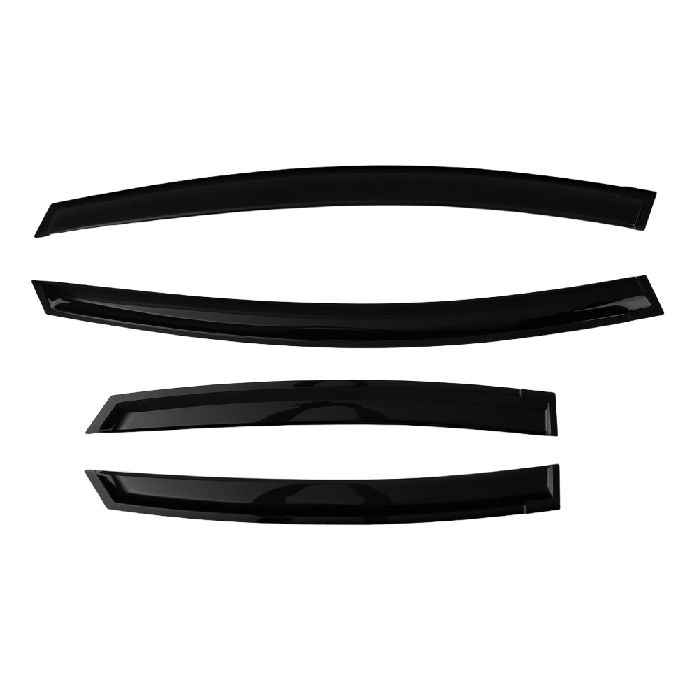 Exterior Wind Deflectors Rain Guards compatible for Toyota Prius MK3 2010-2015 Black Tinted