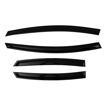 Exterior Wind Deflectors Rain Guards compatible for Toyota Prius MK3 2010-2015 Black Tinted