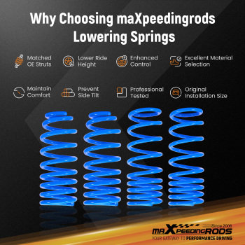 MaXpeedingrods Lowering Springs Drops 2 compatible for Honda Accord 08-12 compatible for Acura TSX 10-14