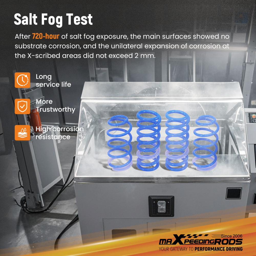 maXpeedingrods Lowering Springs Compatible for Ford Mustang Coupe 1999-2004, SAE 9254 High Tensile Coil Springs, Blue