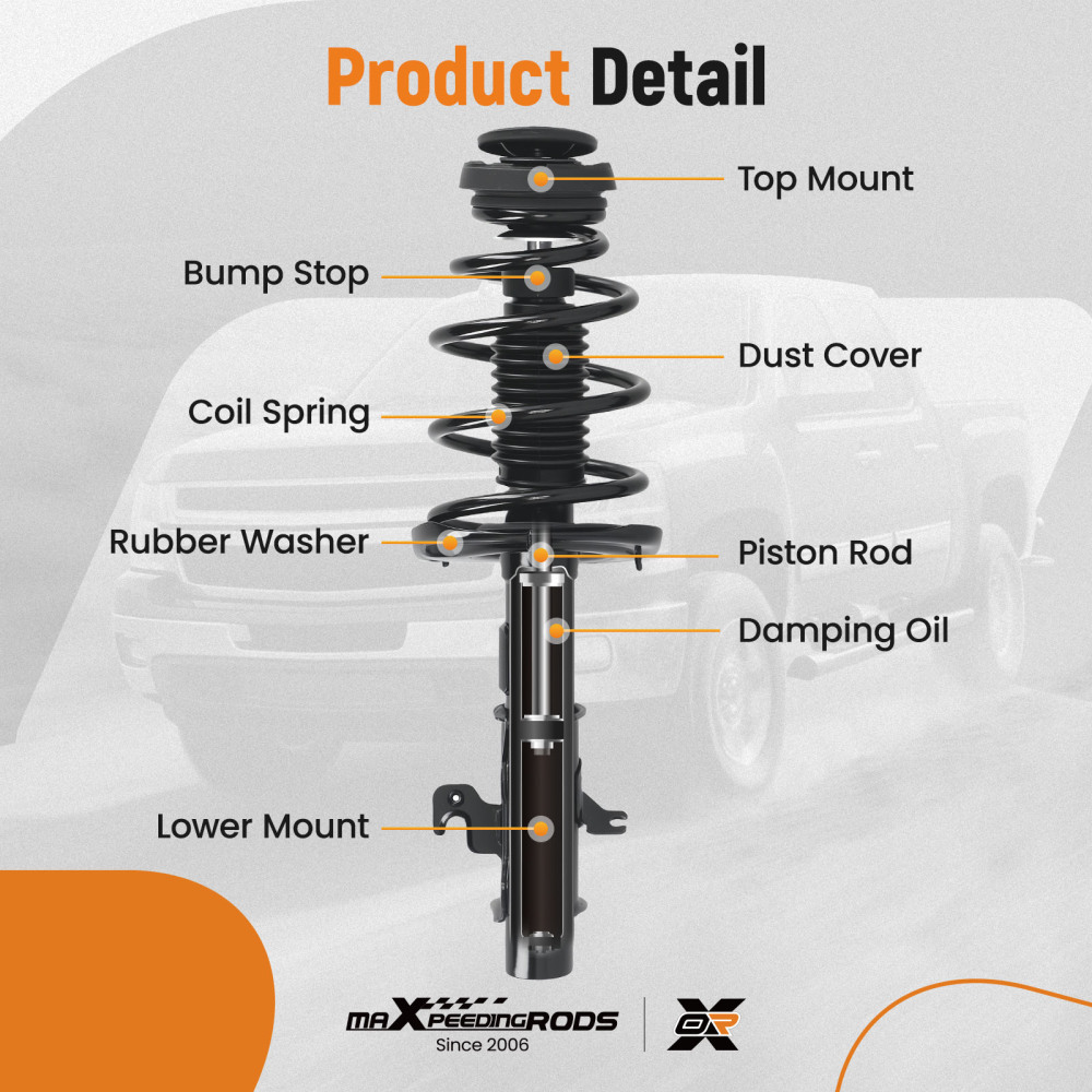 FrontRear Quick Complete Struts compatible for Chevrolet Camaro SS V8 2013-2015