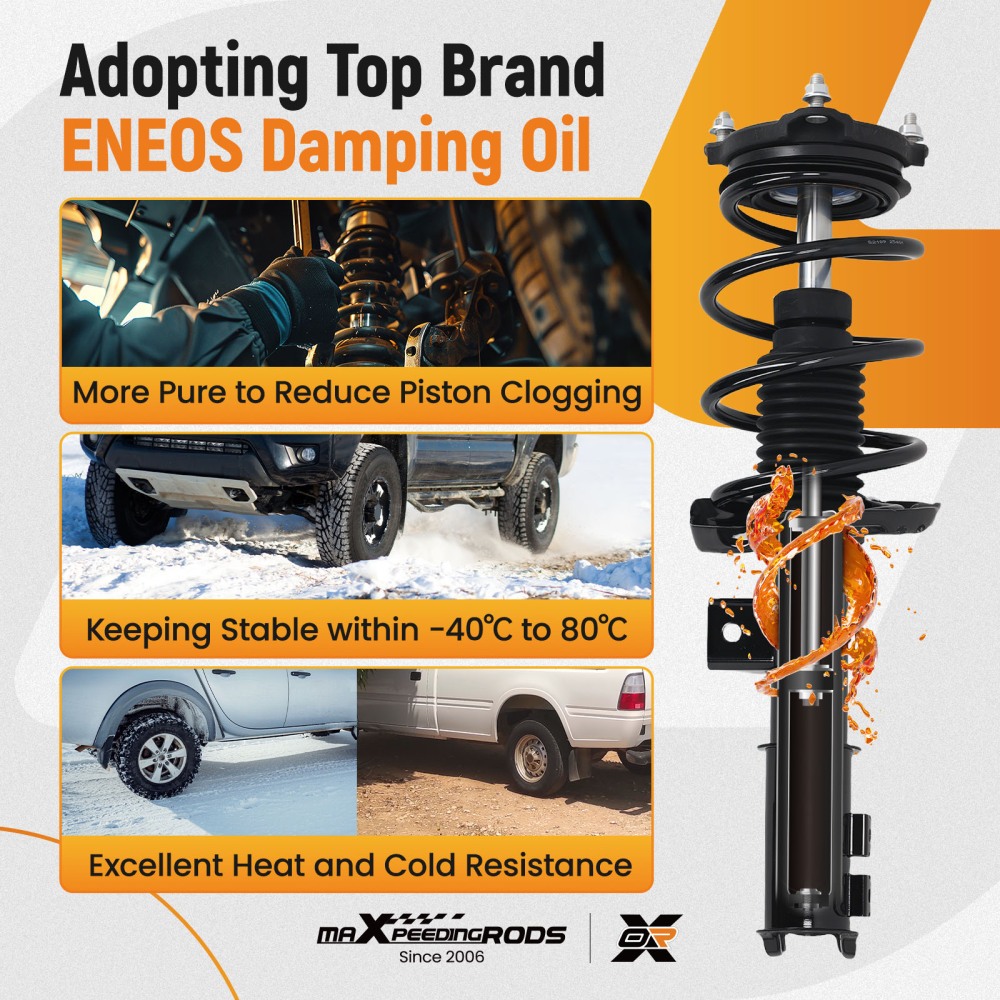 Front Left + Right Strut Spring Assembly compatible for Hyundai Sonata 2015-2019 2.4L