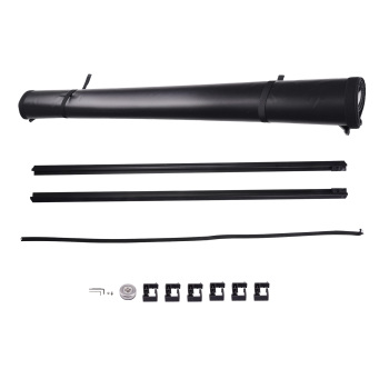 5.5 Feet Bed Cover Roll Up compatible for Ford F-150 2009-2025 SuperCrew With LED Lamp