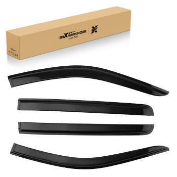 4PC Side Window Deflectors compatible for Chevy Silverado Crew Cab 2014-2019 Outside Mount