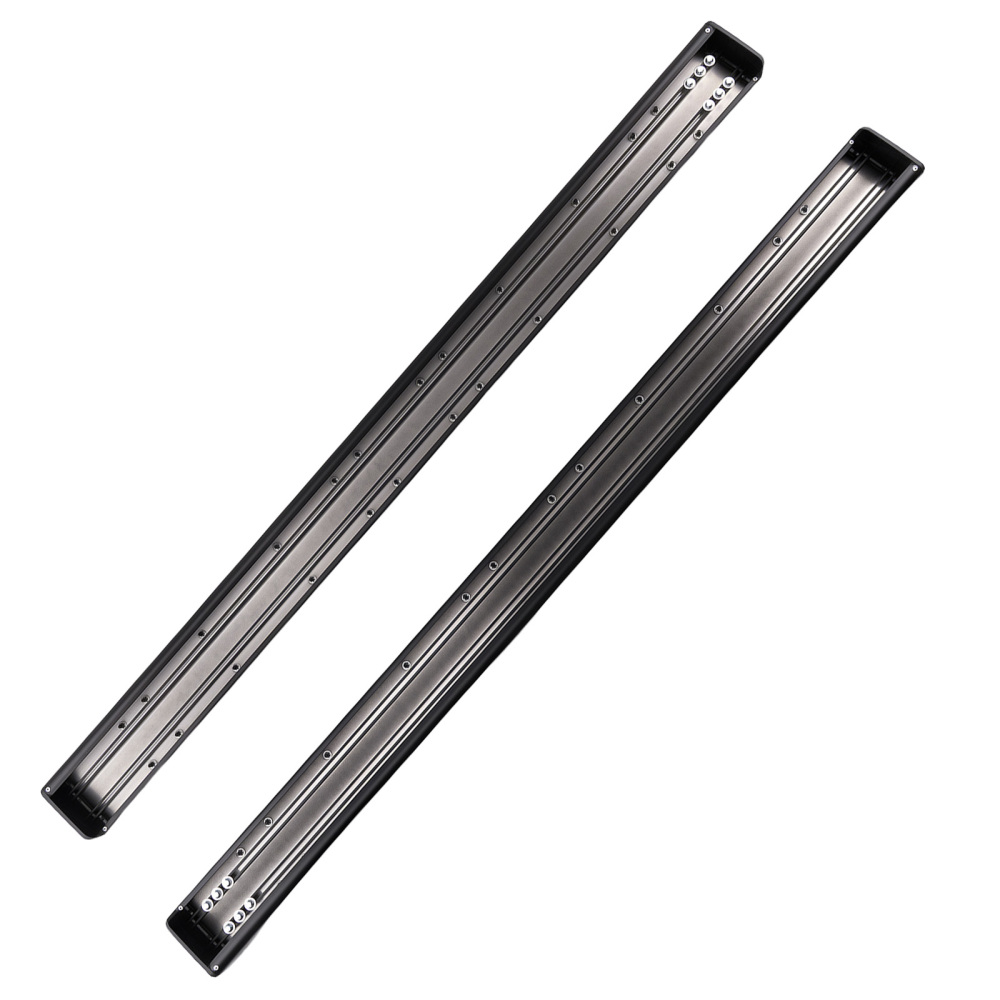 Non-Slip Black Running Board compatible for Nissan Titan Crew Cab 2004-24 Aluminum