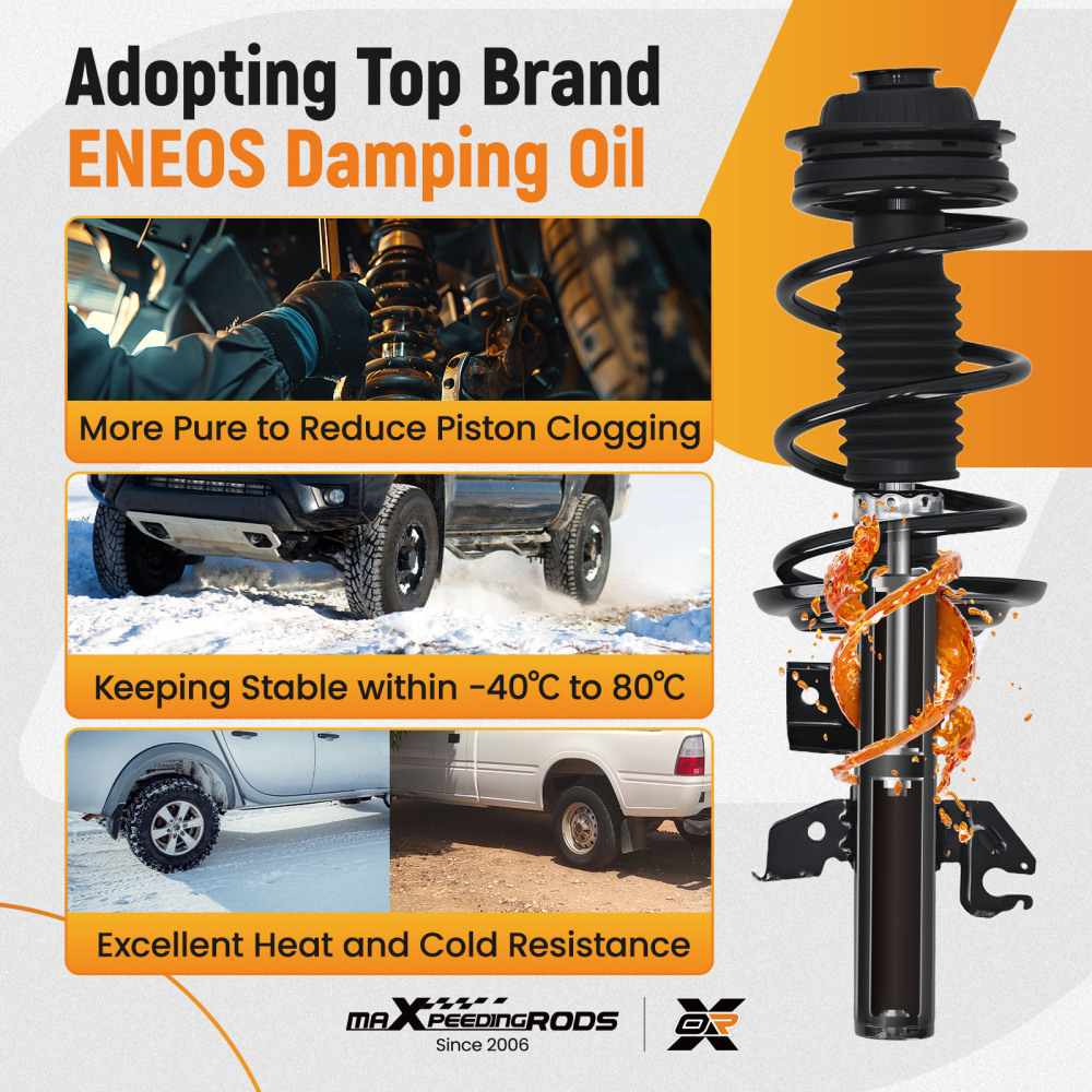 Front Rear Struts Shocks Assembly compatible for Dodge Dart 2013-2016 172642 172641