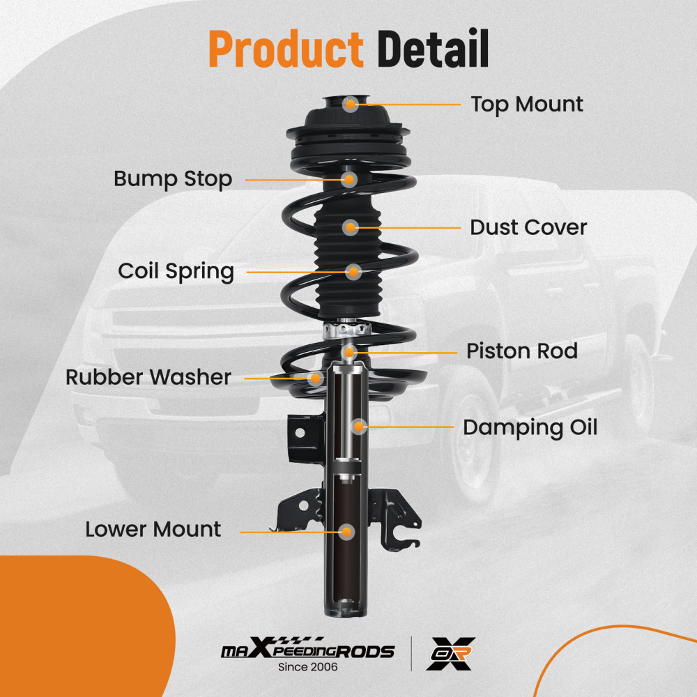 Front Rear Struts Shocks Assembly compatible for Dodge Dart 2013-2016 172642 172641