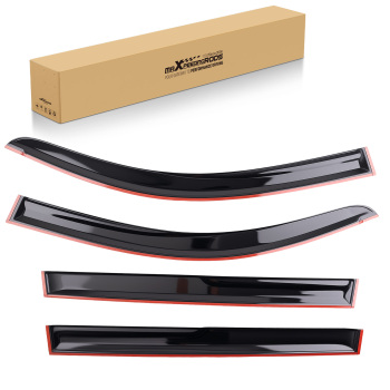 Acrylic Window Visors Rain Guards compatible for Toyota Highlander 2008-2013 Black Set of 4