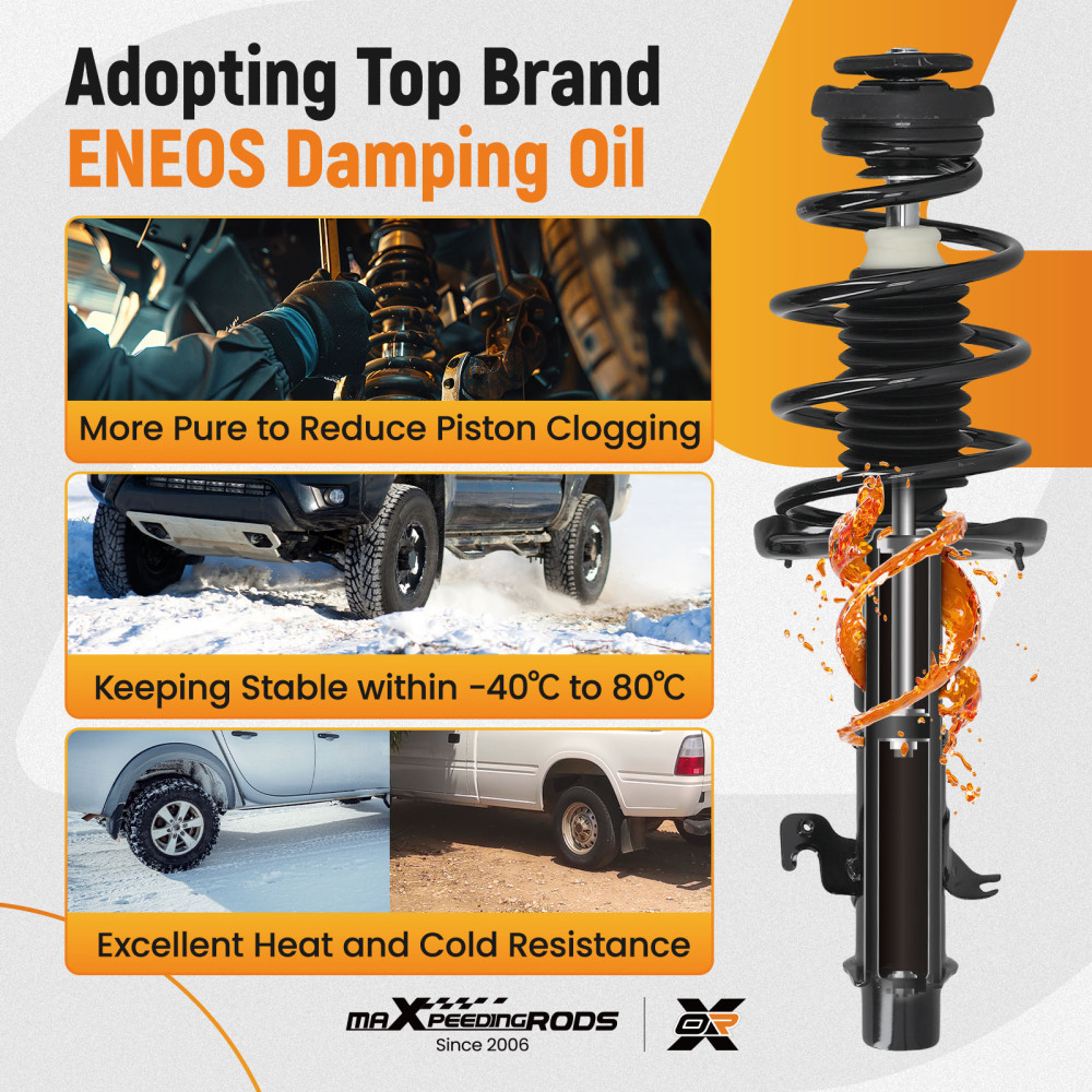 4pcs FrontRear Struts w/Coil Spring compatible for Chevrolet Camaro 2010-2012