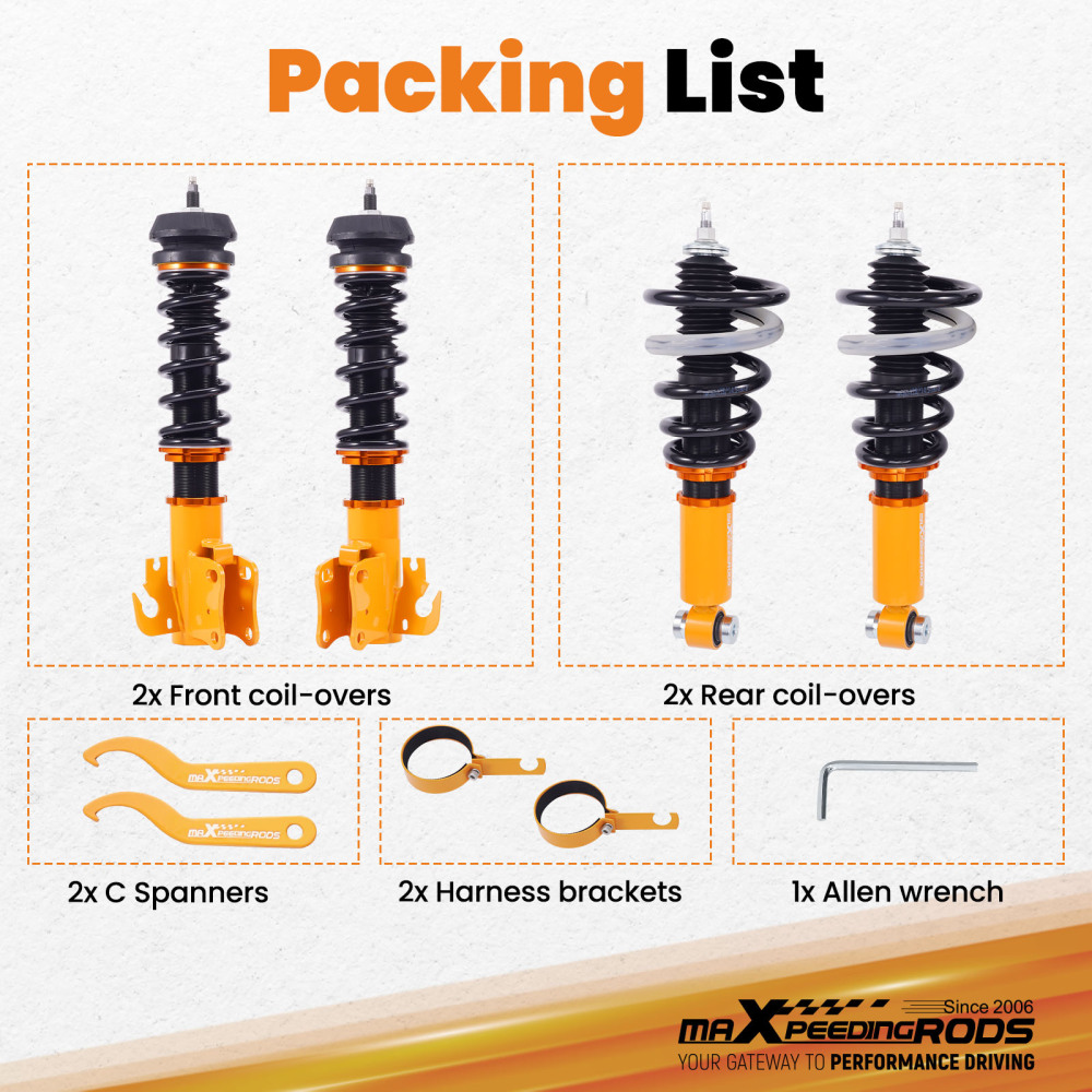 24-Step Adjustable Coilover Suspension compatible for Holden Commodore VF Wagon 2013-2017