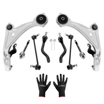 8pcs Suspension Kit Control Arms Tie Rods Sway Bar Links compatible for Nissan Altima 07-13