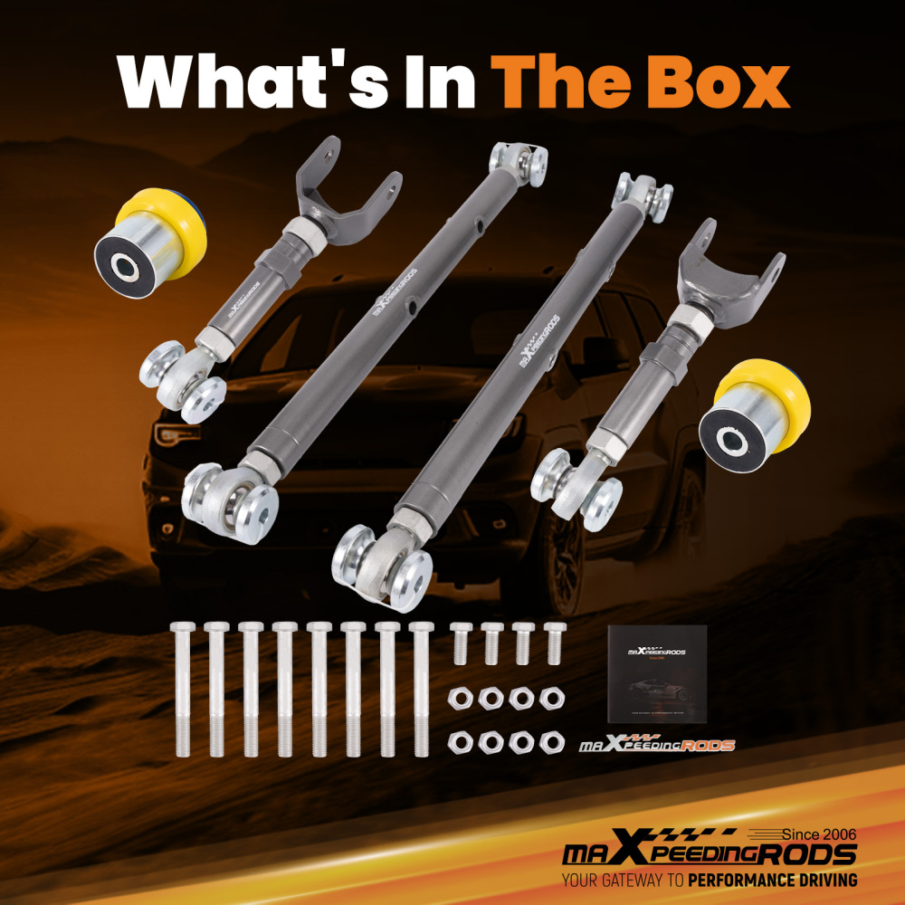 Adjustable Trailing Control Arms Kit compatible for GM A-Body 1967-1972 compatible for Chevelle Cutlass