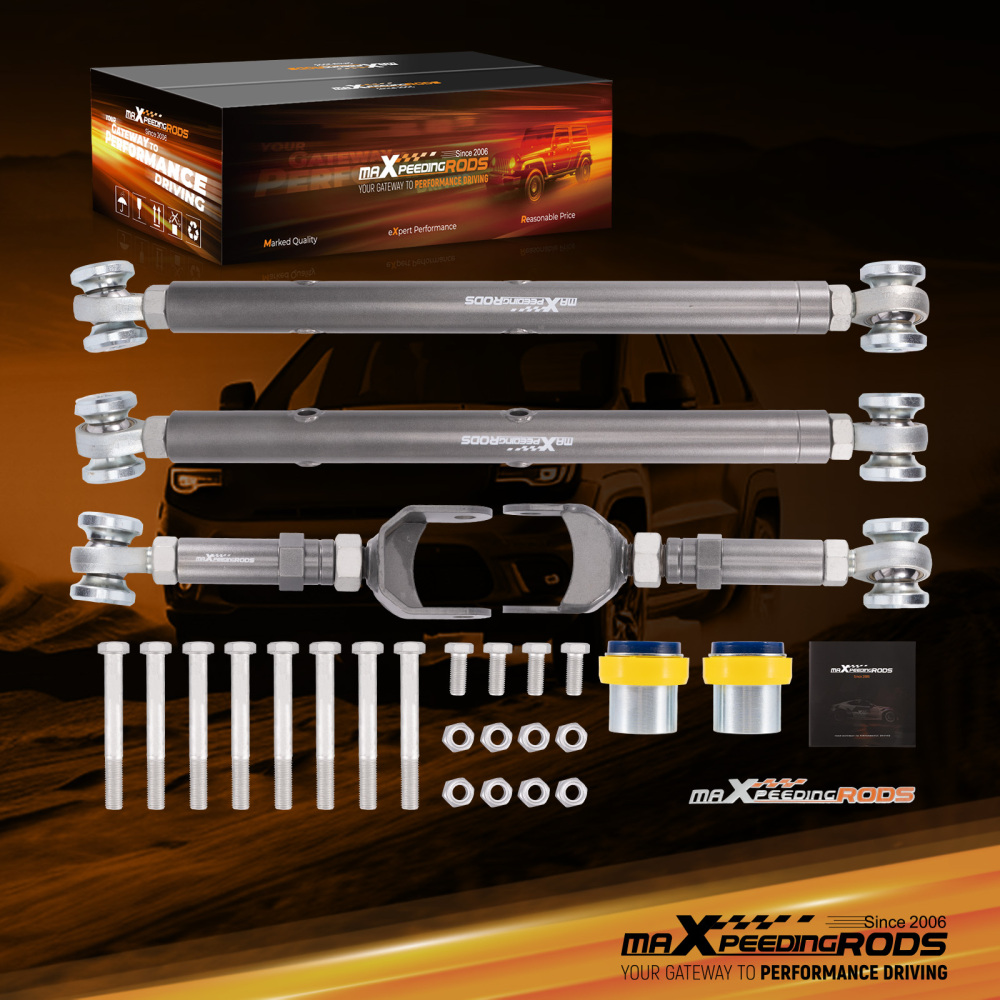 Adjustable Trailing Control Arms Kit compatible for GM A-Body 1967-1972 compatible for Chevelle Cutlass