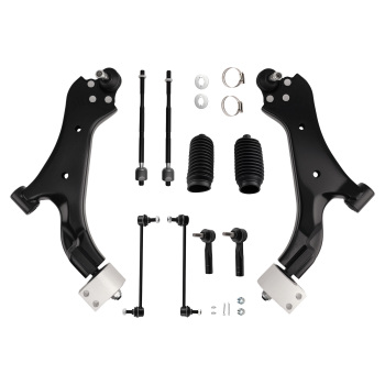10x Suspension Front Lower Control Arms Tie Rods Kit compatible for Saturn Vue 2008 2009