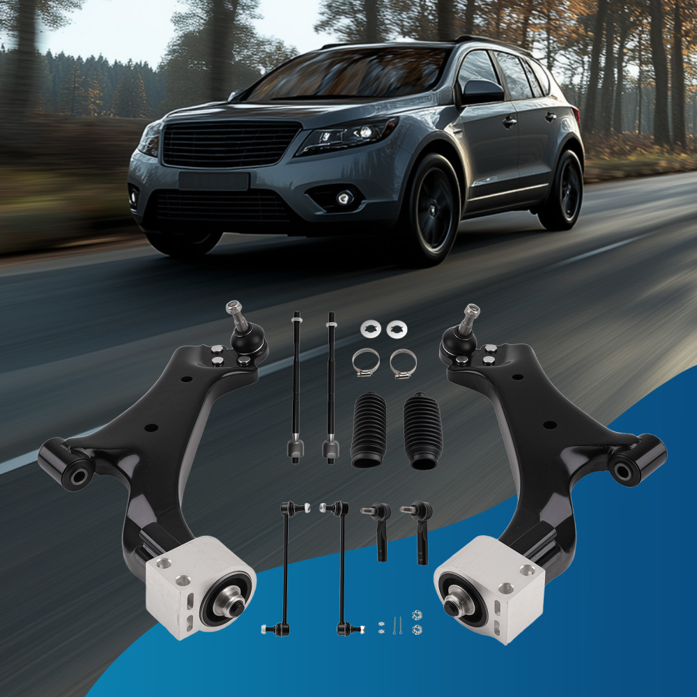 10x Suspension Front Lower Control Arms Tie Rods Kit compatible for Saturn Vue 2008 2009