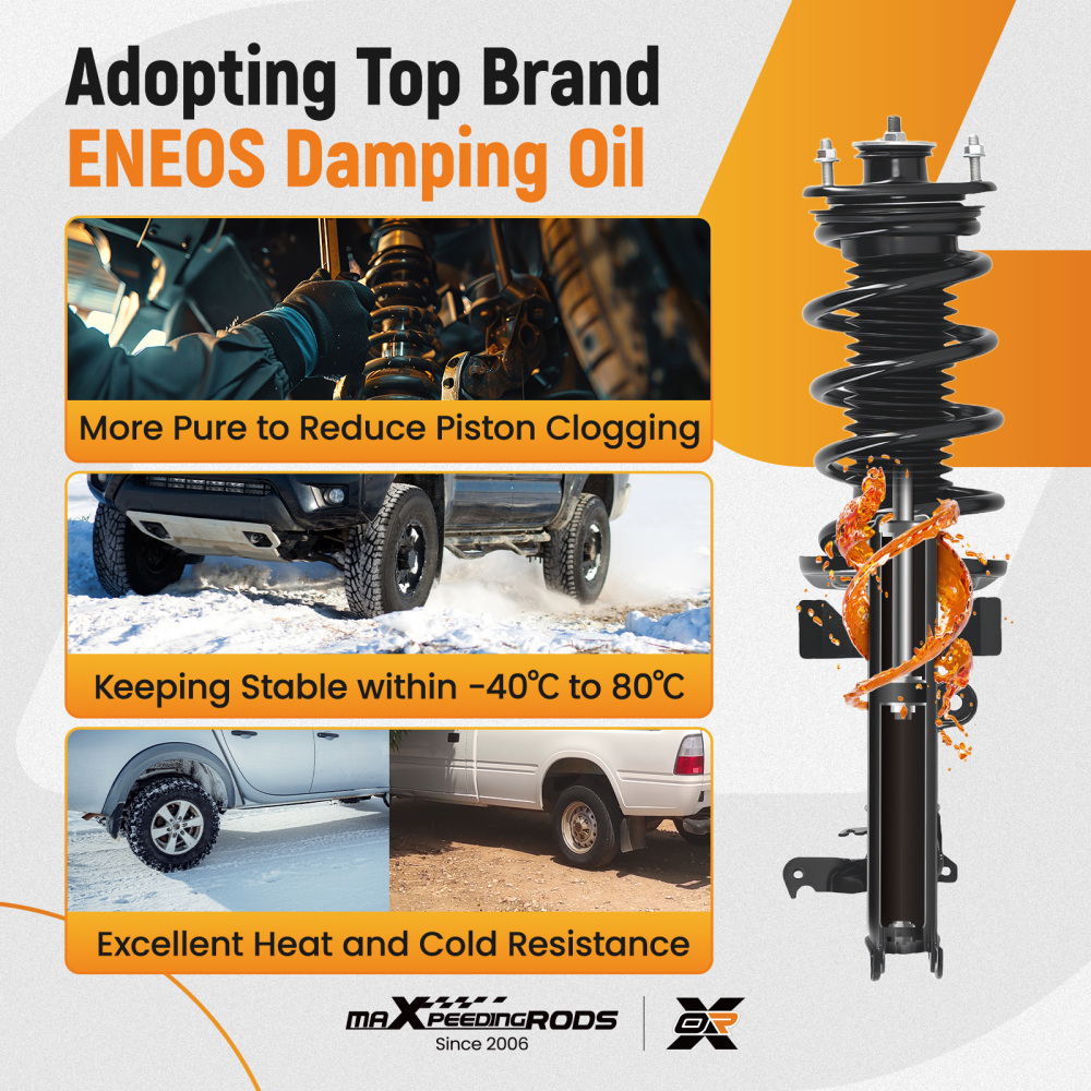 Pair L+R Front Complete Shocks Struts Assembly For 2011-2012 compatible for Honda Odyssey 3.5L